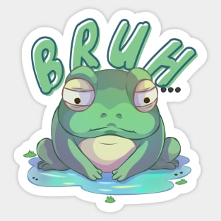 Bored Frog Sticker